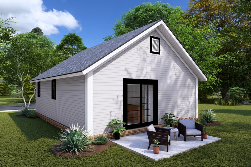 House Design - Exterior - Rear Elevation for Cottage House Plan #513-2235 - 2 bed, 1 bath
