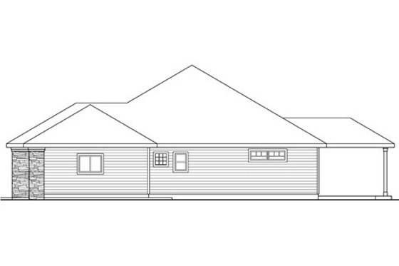 Exterior - Other Elevation 1 for Ranch House Plan #124-833 - 3 bed, 2 bath