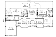 European Style House Plan - 3 Beds 2.5 Baths 2808 Sq/Ft Plan #57-179 