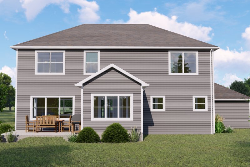 Architectural House Design - Exterior - Rear Elevation for Country House Plan #1064-275 - 4 bed, 2.5 bath