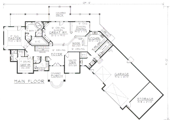 Ranch Floor Plan - Main Floor Plan #112-157