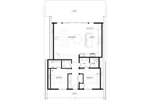 Floor Plan - Main Floor for Cabin House Plan #1114-7 - 3 bed, 2 bath