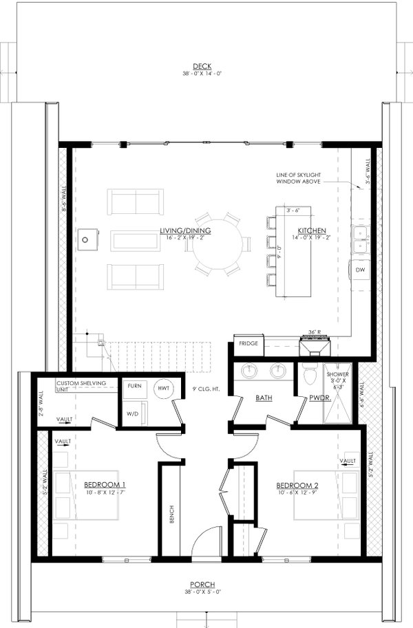 Cabin Floor Plan - Main Floor Plan #1114-7