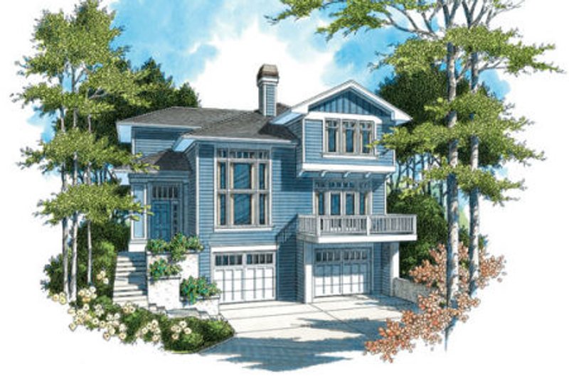 House Blueprint - Craftsman Exterior - Front Elevation Plan #48-310