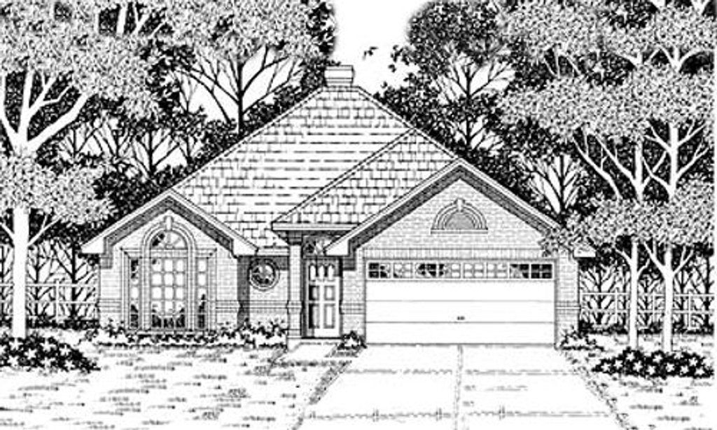 Exterior - Front Elevation 2 for Traditional House Plan #42-153 - 3 bed, 2 bath