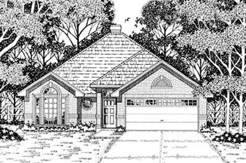 Exterior - Front Elevation 2 for Traditional House Plan #42-153 - 3 bed, 2 bath
