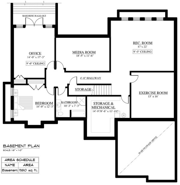 Dream House Plan - Craftsman Floor Plan - Lower Floor Plan #1101-4