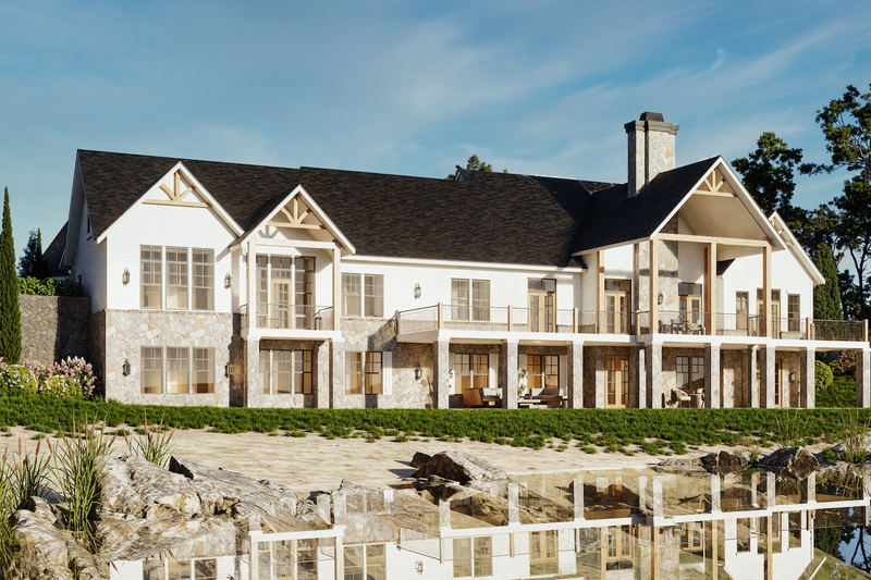Architectural House Design - Exterior - Rear Elevation for Ranch House Plan #119-430 - 3 bed, 2.5 bath