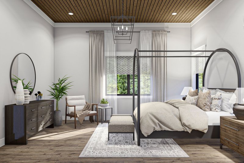 Dream House Plan - Interior - Master Bedroom 1 for Barndominium House Plan #455-552 - 1 bed, 1.5 bath