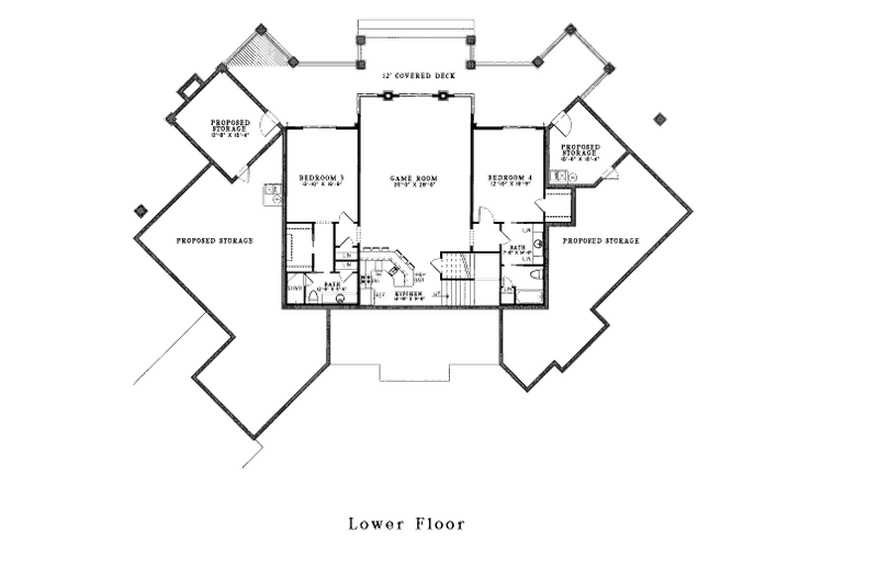 Home Plan - Floor Plan - Lower Floor for Craftsman House Plan #17-2358 - 4 bed, 4.5 bath