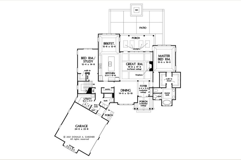 House Plan Design - Floor Plan - Main Floor for Craftsman House Plan #929-1141 - 4 bed, 3 bath