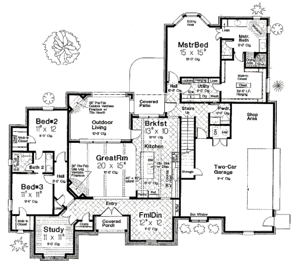 Dream House Plan - European Floor Plan - Main Floor Plan #310-673