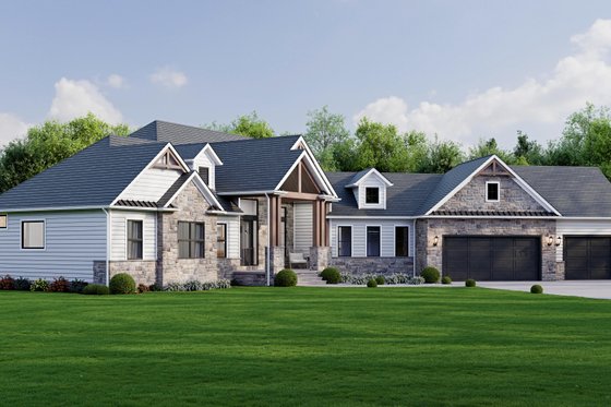 Exterior - Front Elevation 4 for Country House Plan #1089-69 - 3 bed, 2.5 bath