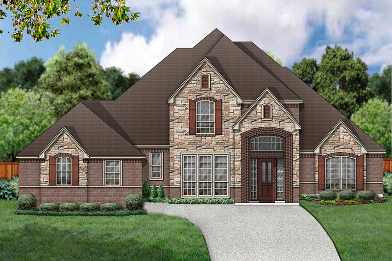 Dream House Plan - European Exterior - Front Elevation Plan #84-408