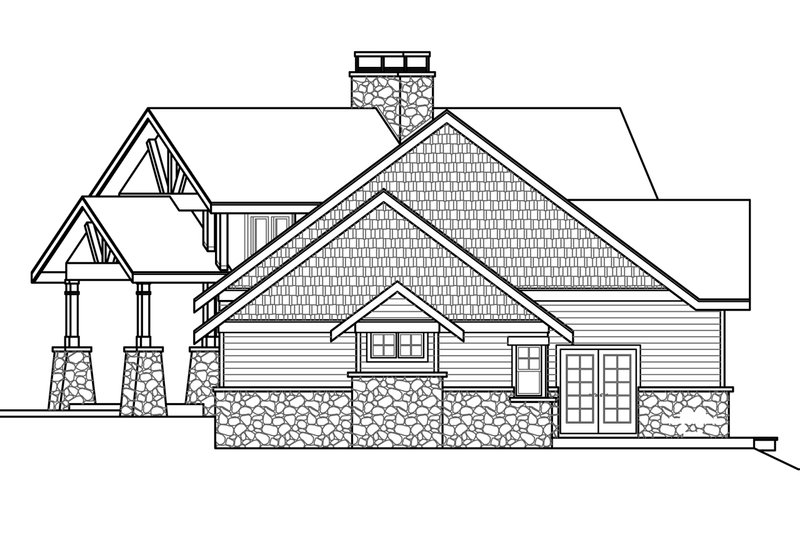 Dream House Plan - Exterior - Other Elevation 1 for Craftsman House Plan #124-1042 - 4 bed, 4.5 bath