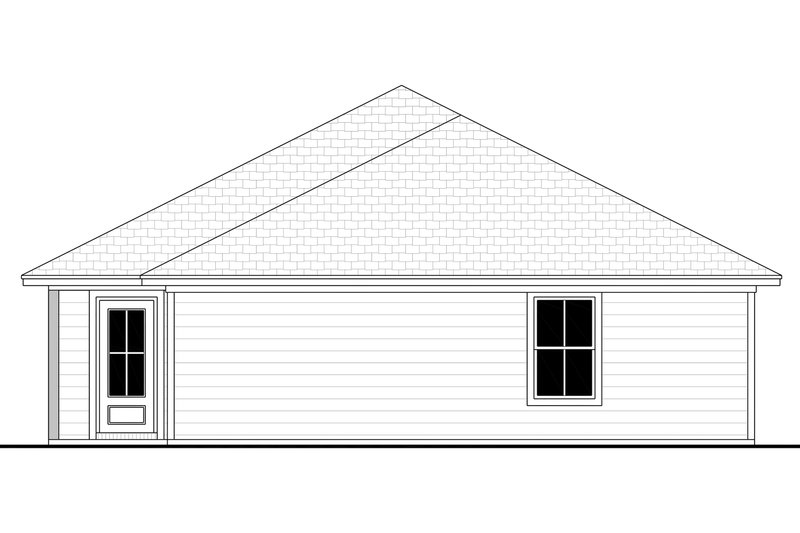 House Design - Exterior - Rear Elevation for Ranch House Plan #430-308 - 3 bed, 2 bath