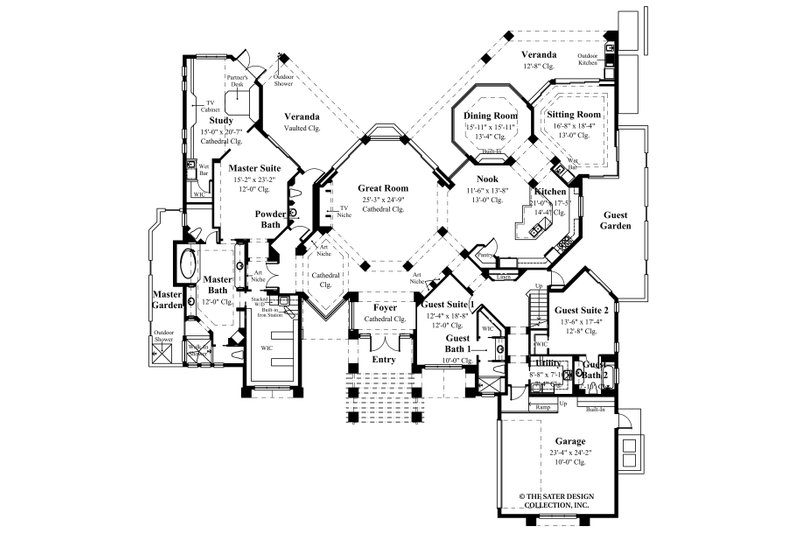 Dream House Plan - Floor Plan - Main Floor for Contemporary House Plan #930-507 - 4 bed, 4.5 bath