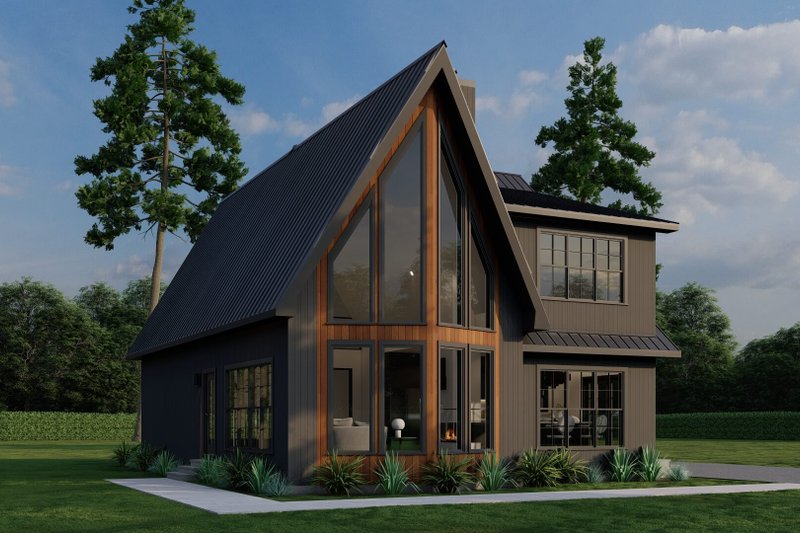 House Design - Exterior - Front Elevation 4 for Cabin House Plan #923-407 - 3 bed, 2.5 bath