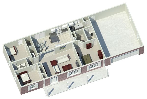 Home Plan - Country Floor Plan - Other Floor Plan #57-171