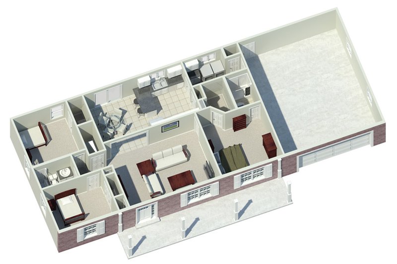 Home Plan - Floor Plan - Other Floor for Country House Plan #57-171 - 3 bed, 2 bath