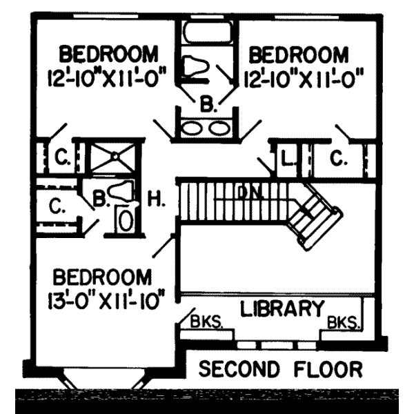 European Floor Plan - Upper Floor Plan #312-492