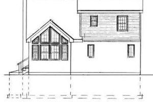 Exterior - Rear Elevation for Cottage House Plan #75-167 - 3 bed, 2 bath