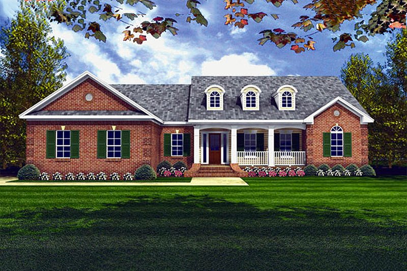 Home Plan - Southern Exterior - Front Elevation Plan #21-124