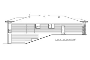 Exterior - Other Elevation 1 for Prairie House Plan #1100-19 - 3 bed, 2 bath