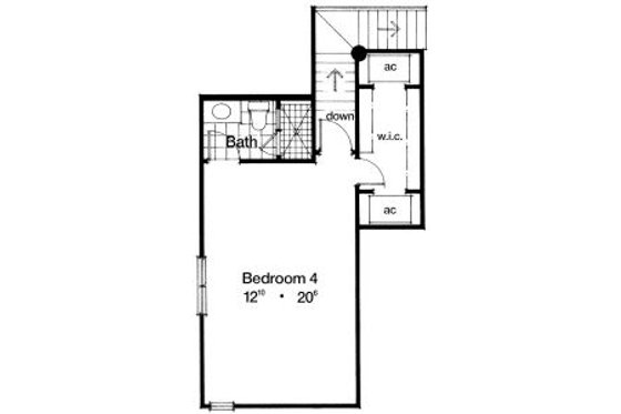 Floor Plan - Upper Floor for Mediterranean House Plan #417-377 - 4 bed, 4 bath