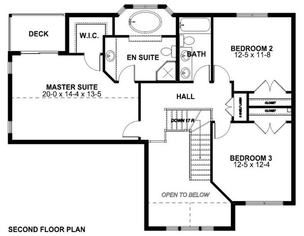Craftsman Floor Plan - Upper Floor Plan #126-158