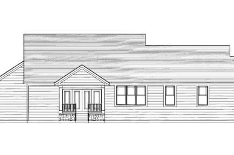 Dream House Plan - Exterior - Rear Elevation for Craftsman House Plan #46-419 - 3 bed, 2 bath