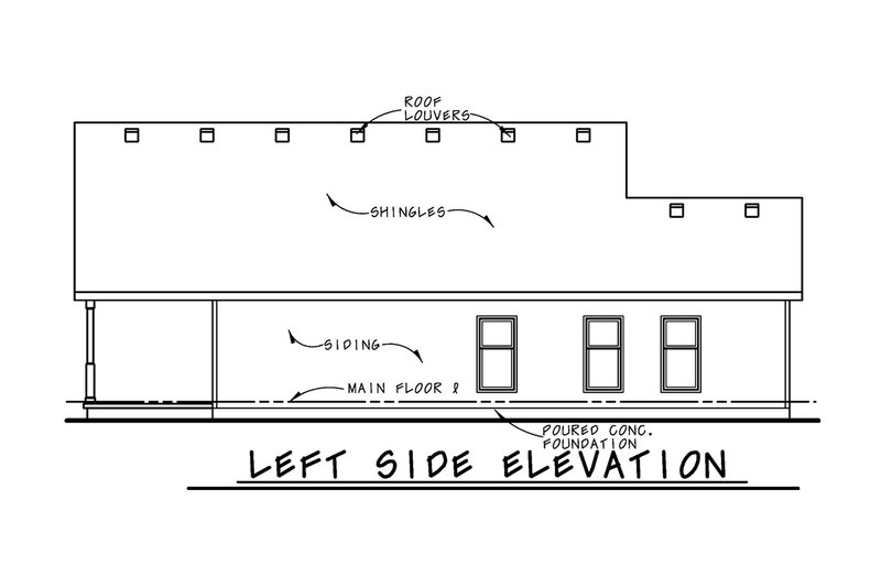 Architectural House Design - Exterior - Other Elevation for Traditional House Plan #20-2074 - 2 bed, 2.5 bath