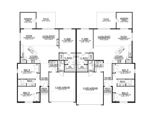 Craftsman Floor Plan - Main Floor Plan #1064-325