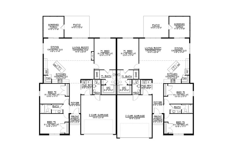 Architectural House Design - Floor Plan - Main Floor for Craftsman House Plan #1064-325 - 3 bed, 2 bath