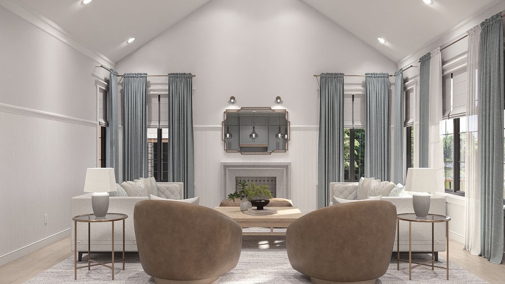 Interior - Family Room for Traditional House Plan #455-787 - 4 bed, 4 bath