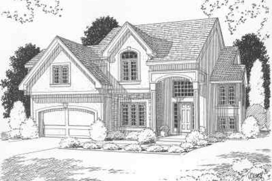 Exterior - Front Elevation for Traditional House Plan #6-118 - 4 bed, 2.5 bath