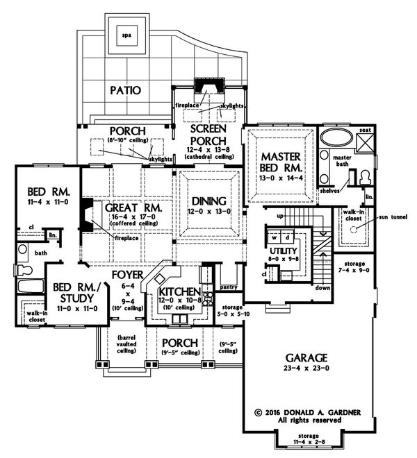 House Plan Design - Optional Basement Stair Location