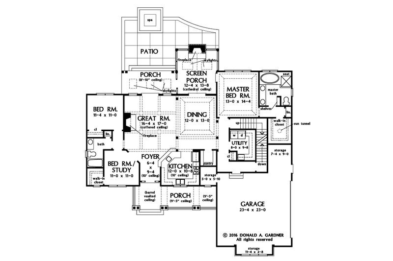 Dream House Plan - Optional Basement Stair Location