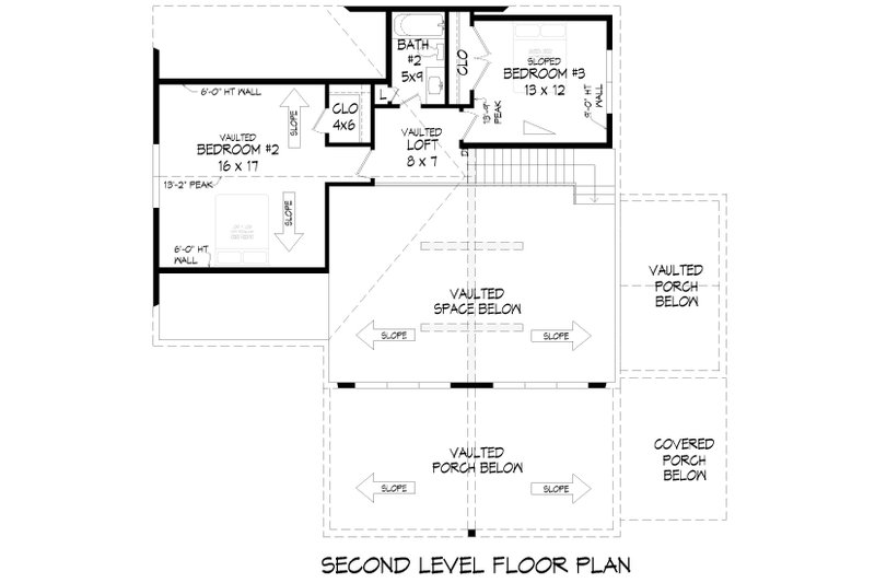 House Blueprint - Floor Plan - Upper Floor for Country House Plan #932-1454 - 3 bed, 2.5 bath