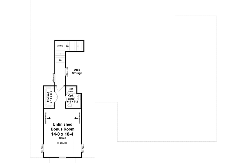 Dream House Plan - Floor Plan - Upper Floor for Craftsman House Plan #21-438 - 4 bed, 2.5 bath