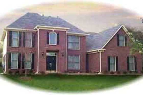 Exterior - Front Elevation for European House Plan #81-532 - 4 bed, 2.5 bath