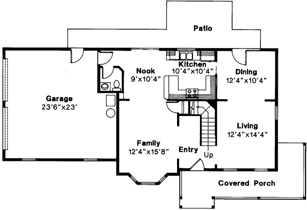 Architectural House Design - Traditional Floor Plan - Main Floor Plan #124-305