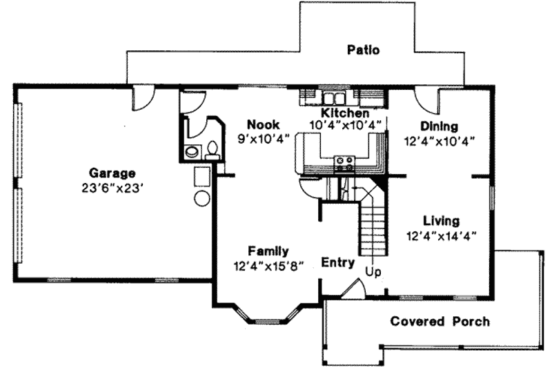 House Plan Design - Floor Plan - Main Floor for Traditional House Plan #124-305 - 3 bed, 2.5 bath