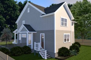 Exterior - Front Elevation 4 for Southern House Plan #79-242 - 3 bed, 2 bath