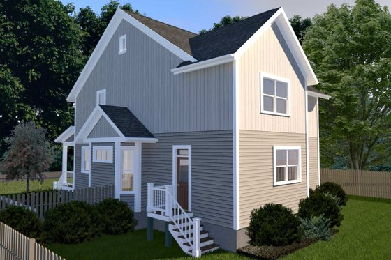 Exterior - Front Elevation 4 for Southern House Plan #79-242 - 3 bed, 2 bath