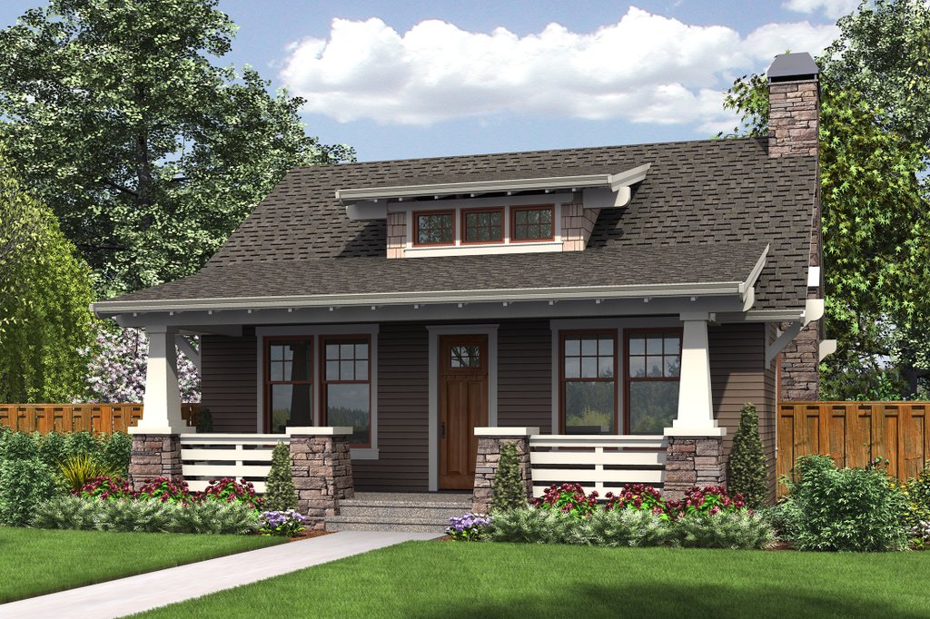  Bungalow  Style House  Plan  1 Beds 1 Baths 960 Sq Ft Plan  