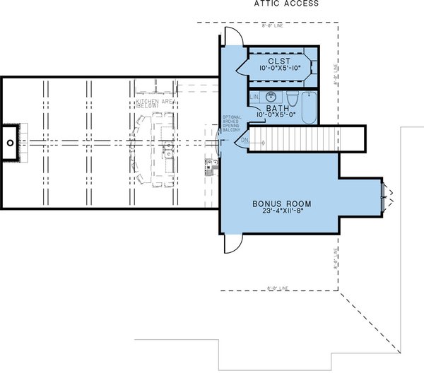 Traditional Floor Plan - Upper Floor Plan #923-291