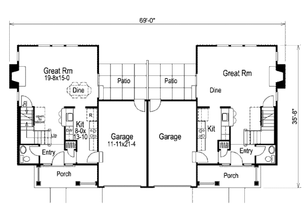 Traditional Floor Plan - Main Floor Plan #57-571