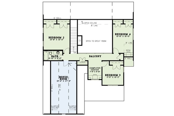 Floor Plan - Lower Floor for Traditional House Plan #17-2779 - 4 bed, 2.5 bath