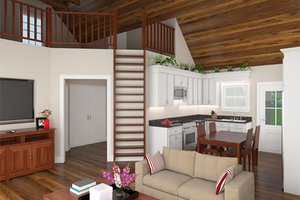 Interior - Family Room for Cottage House Plan #21-441 - 2 bed, 1 bath